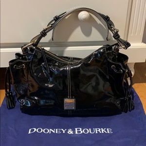 DOONEY & BOURKE patent black leather bag!!